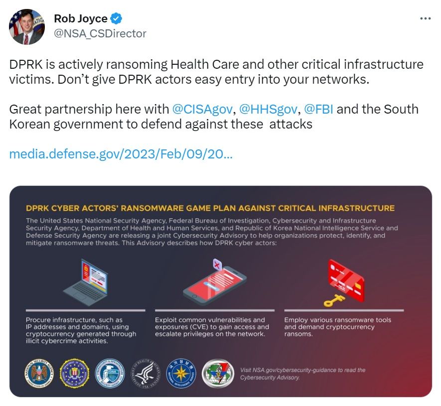 rob joyce twitter dprk - [Weekend Briefing] South Korea issued sanctions on North Korean hackers